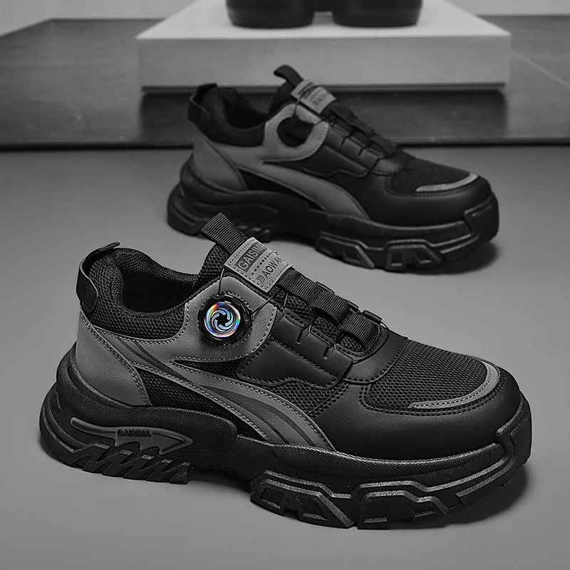 

Новые мужские спортивные кроссовки Весна 2026, на толстой подошве, в корейском стиле, повседневные, дышащие, низкие, для бега, универсальные