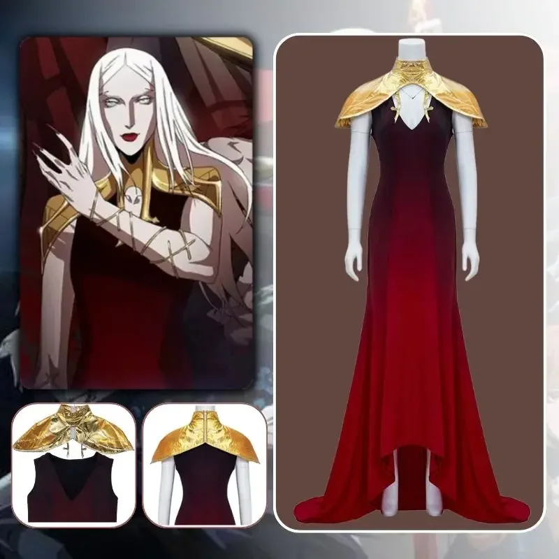 Carmilla Cosplay Anime Castlevania Nocturne Costume Dress Disguise Adult Women Fantasia Outfit Female Halloween Carnival Costume