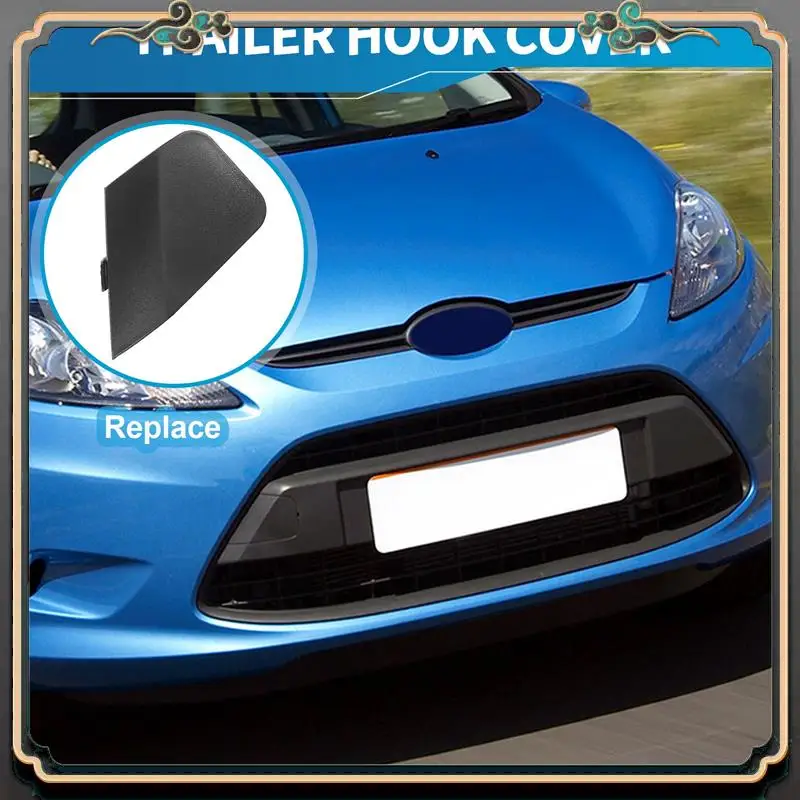 

Автомобильный передний бампер, буксировочный крюк, крышка для Ford Fiesta MK7 2008-2016 8A6117A989AB, черный пластик
