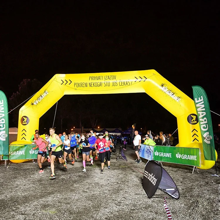 

Wholesale Huge Inflatable Archway Outdoor Advertising Custom Print Led Lighting Entrance Inflatable Arch