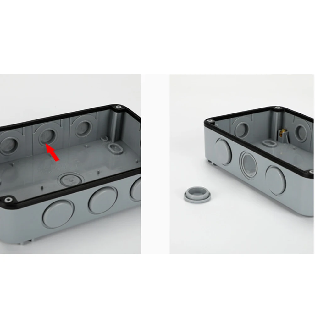 

2 Jack Port 6 Holes IP66 Outdoor Power Socket Wall Waterproof Socket Electrical Power Socket with Cover (UK Plug)