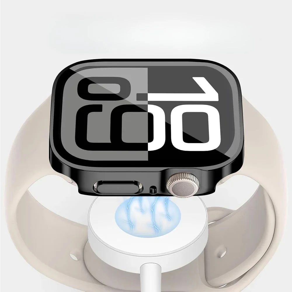Pelindung Layar untuk Apple Watch Case 46mm 42mm 45mm 44mm 49mm 41mm 40mm Tempered Series 10 7 8 9 SE 6 5 4 Ultra 2