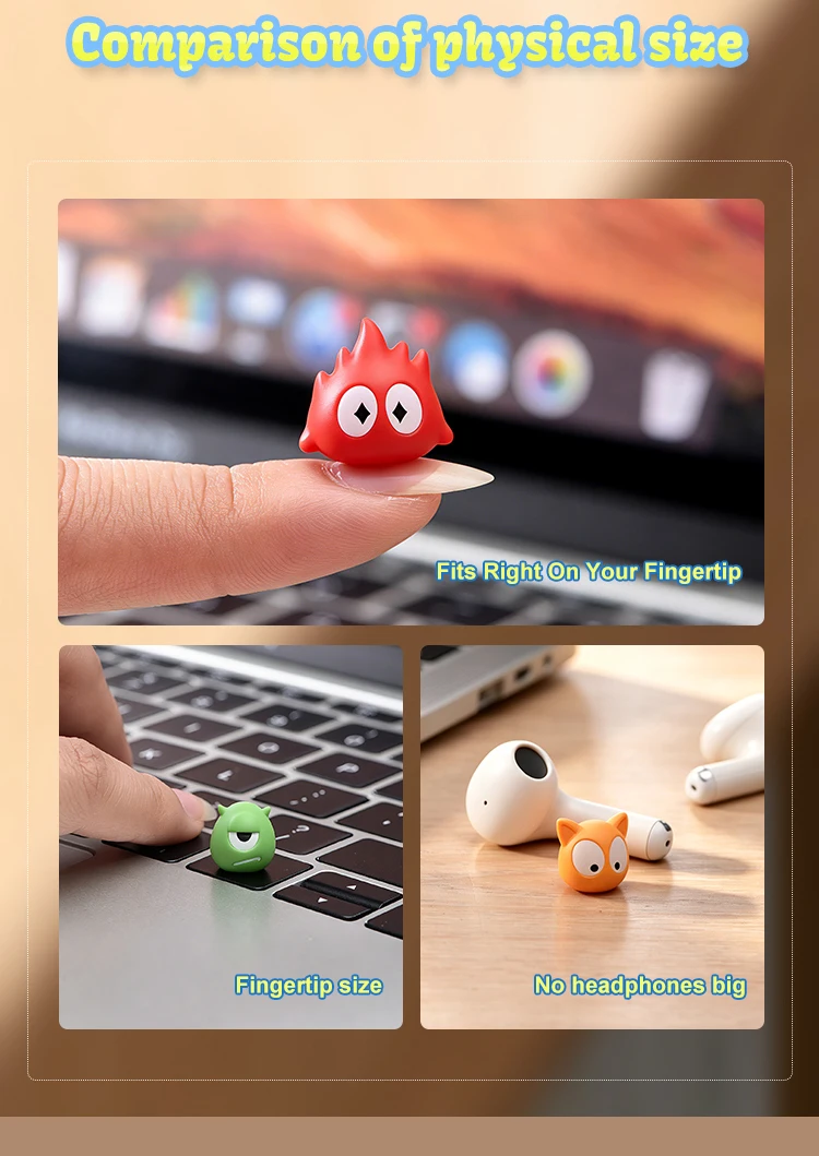 Niedliche Ornamente, bunte Mini-Cartoon-Figuren, Mini-Dekorationen, 3D-Figuren, Innendekoration für den Schreibtisch, Auto-Innenausstattungszubehör – Detail 16