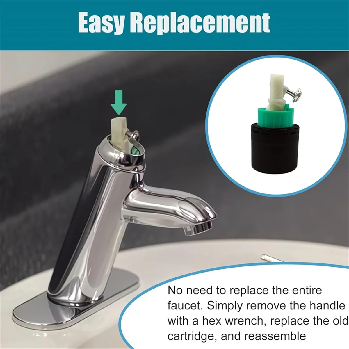 BHBL 92730000 Kitchen Faucet for Replacement Parts, for M3/M2 2IN Single-Hole Valve