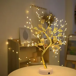 1PC Tabletop Bonsai Tree Branch Light 72LED Wire String Lights With Touch Switch USB Operated Artificial Tree Lamp For Bedroom