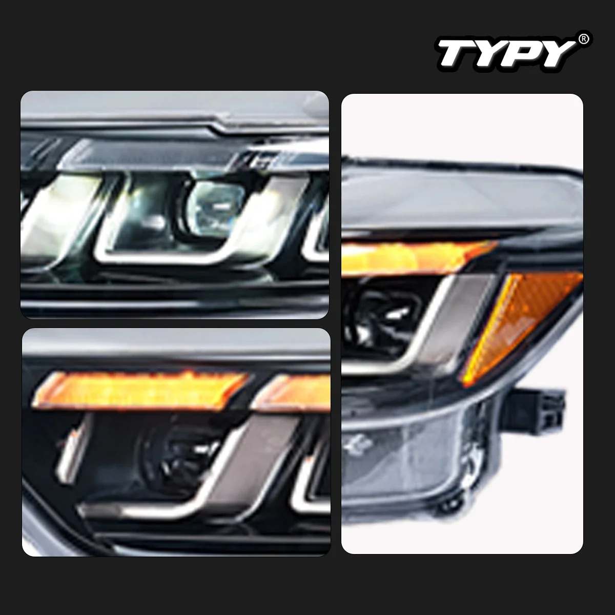 

TYPY Car Lights For Ford Mustang Headlight 2015-2017 LED Projetor head Lamp Daytime Running Light Automotive Accessories