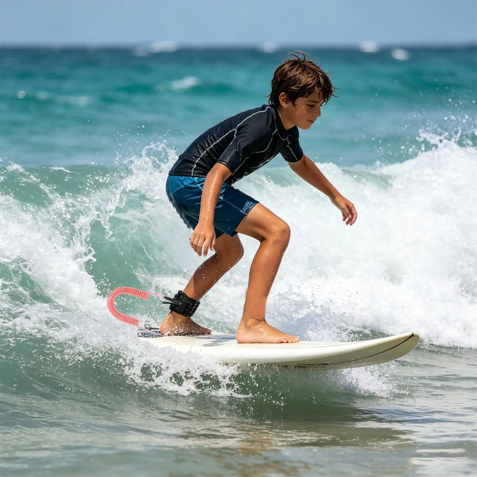 Corda de wakesurf retrátil, resistente, flutuante, portátil, corda de segurança para prancha de surf, para esqui aquático, wakeboard, kneeboard