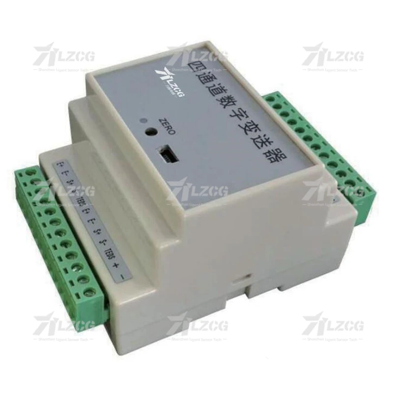 Force Load Cell Converter Output RS485 RS232 Digital Signal Sensor Modbus RTU Communication Rail Mounted 4 Channel Transmitter