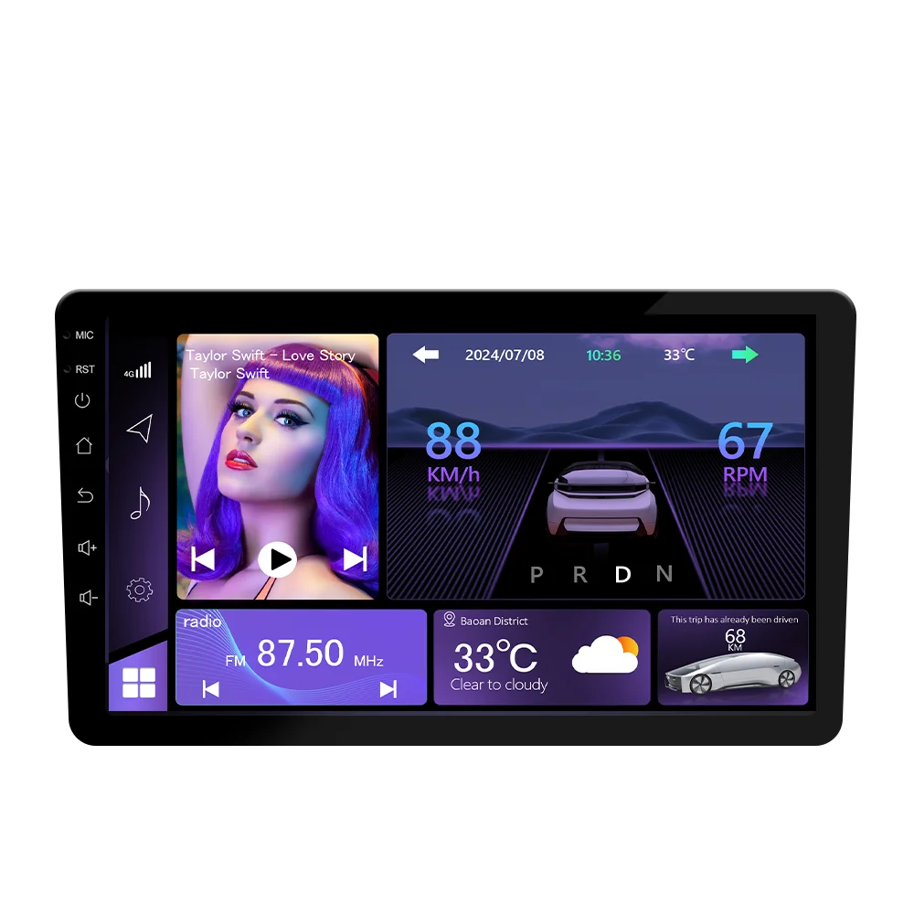 MeiHua Car Auto Android Radio Player 7862s 8core Android 13 Carplay 2.0GHZ IPS QLED DSP 2din Universal GPS WIFI Stereo Frame Kit