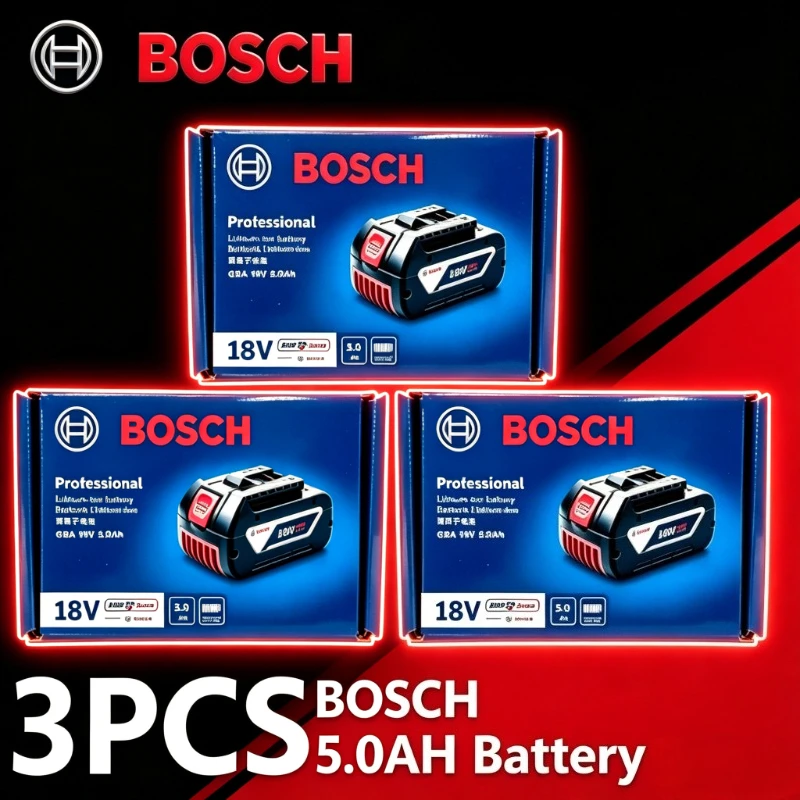 Bosch 18V 5000mAh 100% Original Backup Battery, Replacement Battery Pack For BAT609 BAT618 GBA18V80 Power Tools