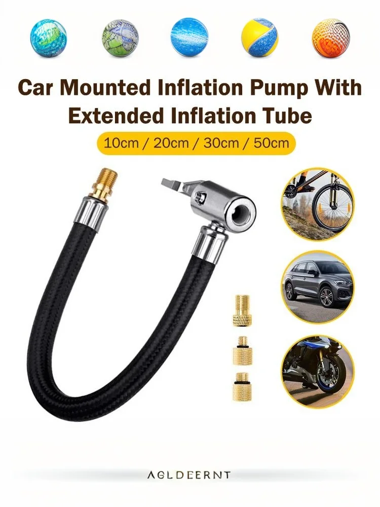 AliExpress NONE Automotive Air Pump Extension Tube For Car Bicycle Motorcycle Tire Portable Durable Inflation Hose With Valve Adapter