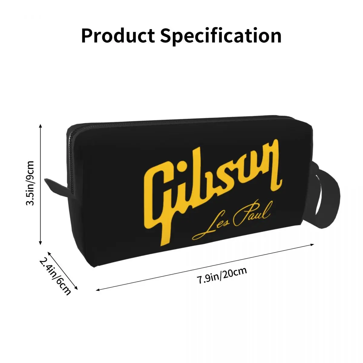 Guitar Logo Music Legends Of Ton Cosmetic Bag for Women Makeup Bags Gibsons Travel Zipper Toiletry Bag Organizer Storage Bag