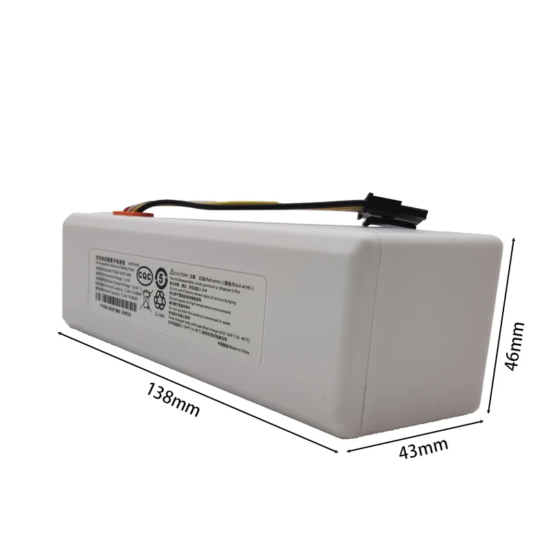 Imagem -04 - Oplaadbare-bateria de Iões de Lítio Mijia Robotstofzuiger 1c Stytj01zhm 1c Batterij para Robotstofzuiger14.4v2600mah12800mah