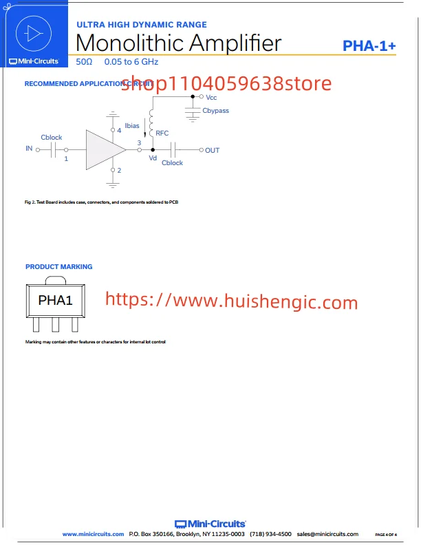 PHA-1+ HF-Verstärker-IC CATV, DBS, LTE, MMDS, Wireless LAN 50 MHz ~ 6 GHz SOT-8