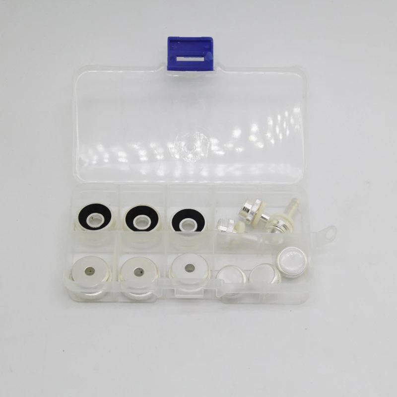 Silver-plated, gold-plated small accessories inlaid shell buckle weighted upper and lower cover link rod felt set