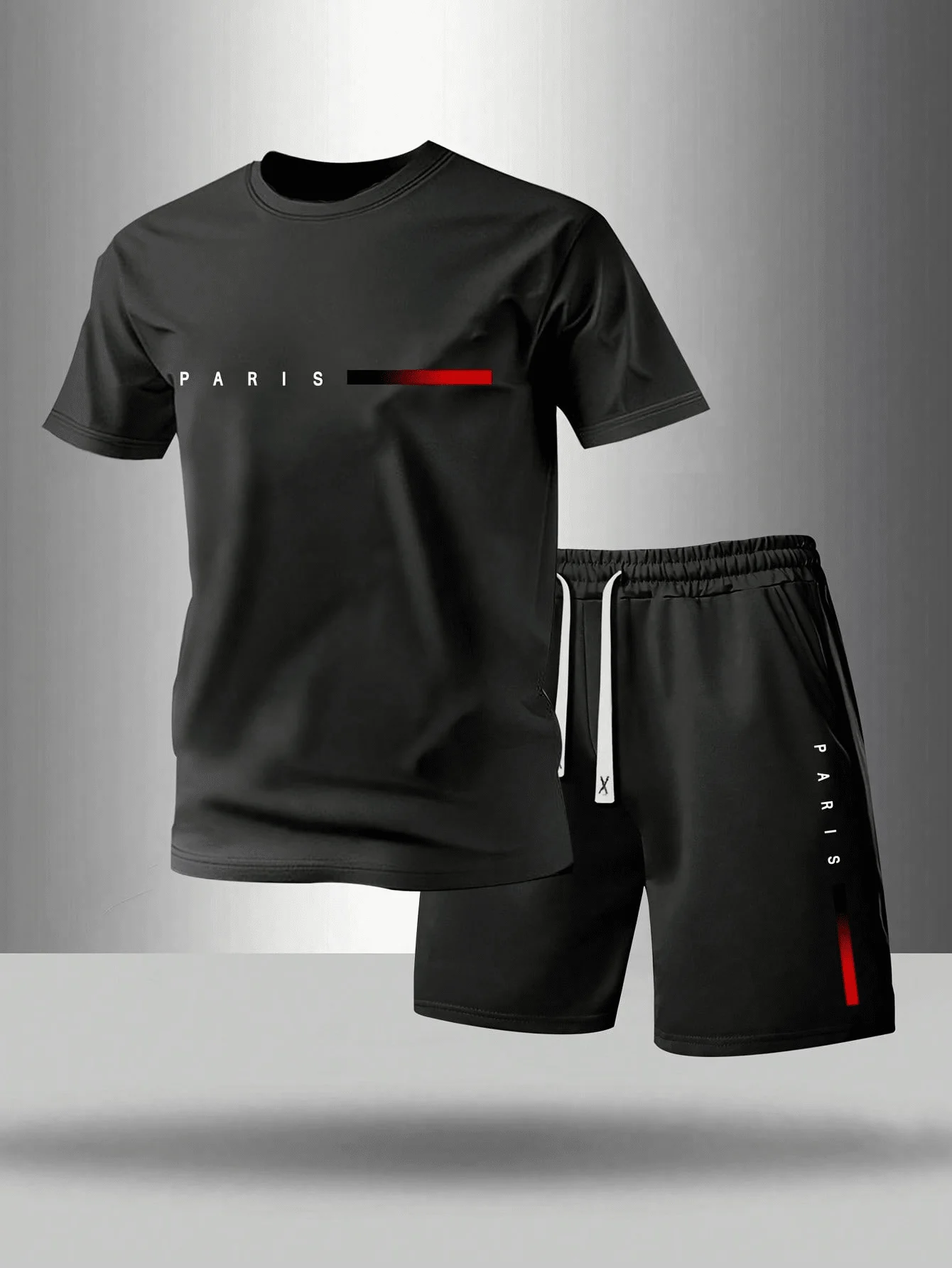 Mens Summer Short Sleeve Shirt and Shorts Set