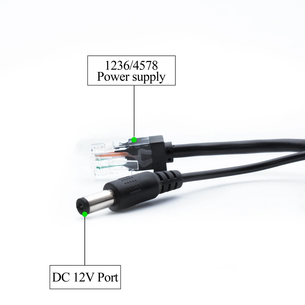 Imagem -04 - Wgwk Poe Divisor 48v Poe para Saída dc 12v Conectores Cabo Adaptador para Câmera ip de Rede ap sem Fio Cctv Arduino com Ethernet