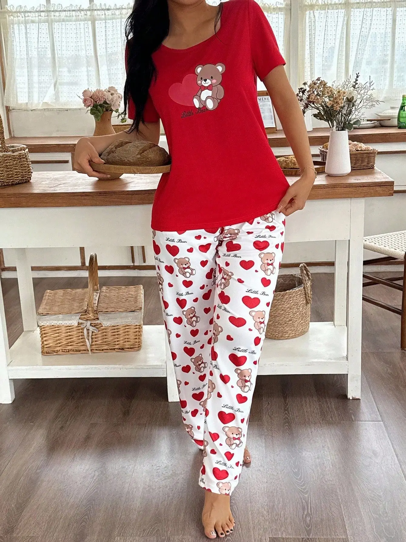 Pyjama Femmes 2 Piece Set Short Sleeve Sleepwear Women Home Suit for Women Pajama Night Wear Ladies Two-piece Set Woman Pajamas