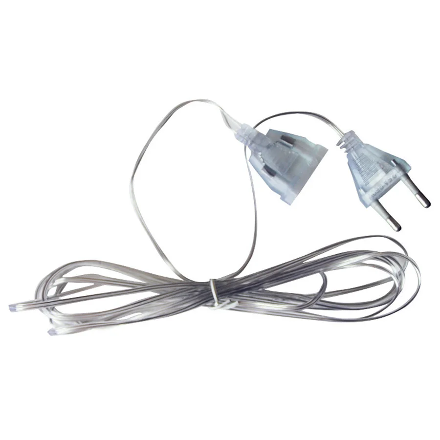 Câble d'extension de 3 mètres, prise ue/US avec interrupteur, rallonge d'alimentation AC110V/220V pour guirlande de fête de noël, guirlande lumineuse féerique