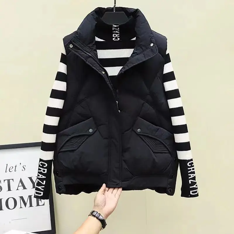 

2025 Women's Down Cotton Vest Luxury Design Loose Fitting Outerwear Layering Piece​