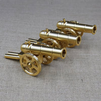 Copper Fusiform Culverins Cannon Statue Desktop Ornament Artillery Figurine Toy light Holder Home Decor Crafts Accessories