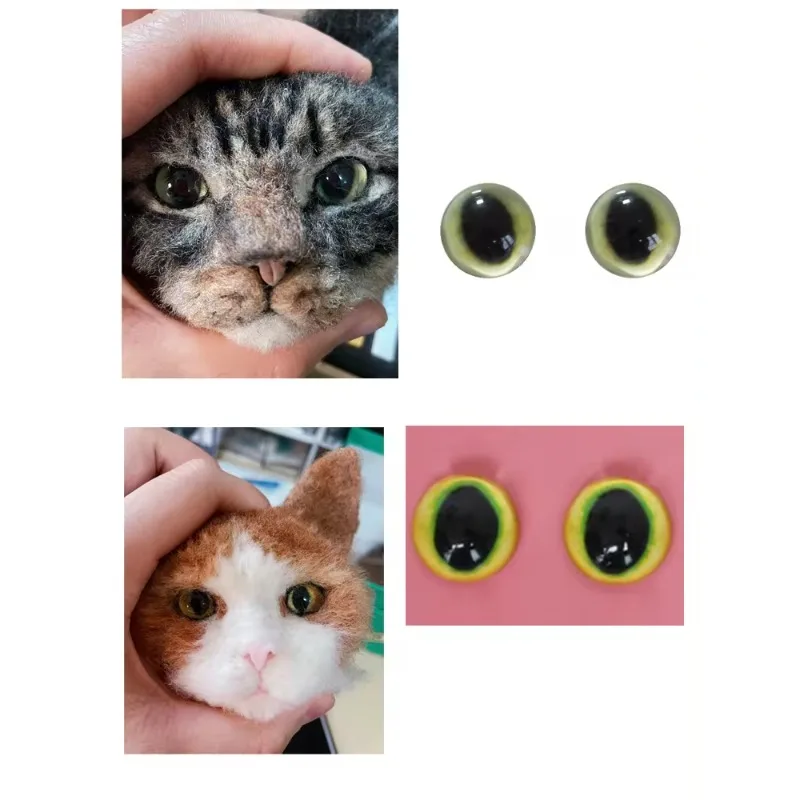 DIY Wool Felt Eye Accessories Cat's Eye Doll Hand Held Exhibition Animal Animal Clothes Clay Wood Carved Glass Hand Simulation