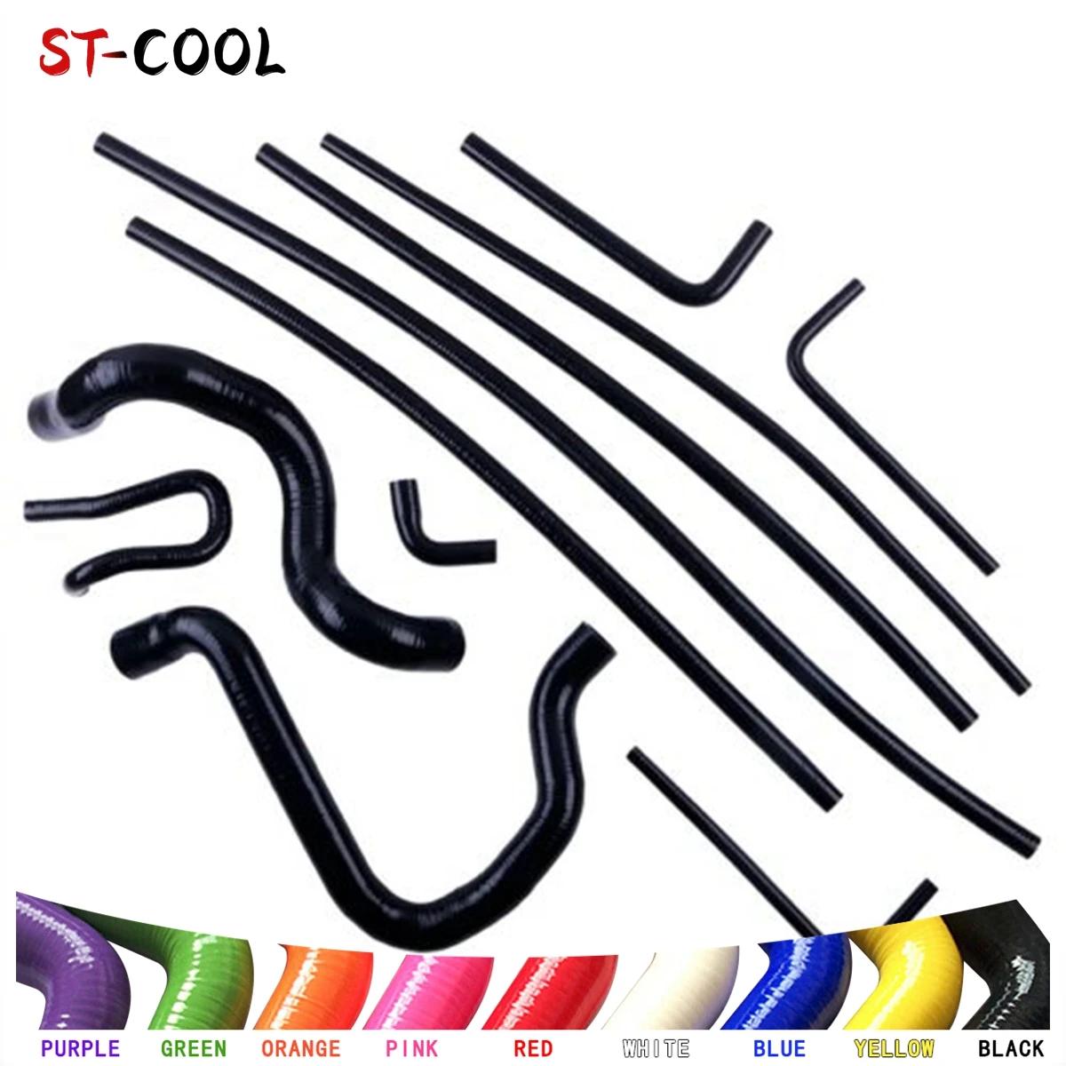 For 1988-1994 Ford F350 F150 F250 F 150 5.0L 5.8L Bronco Trucks 1989 1990 1991 1992 1993 Radiator Hoses Kit Silicone Tubes 11Pcs