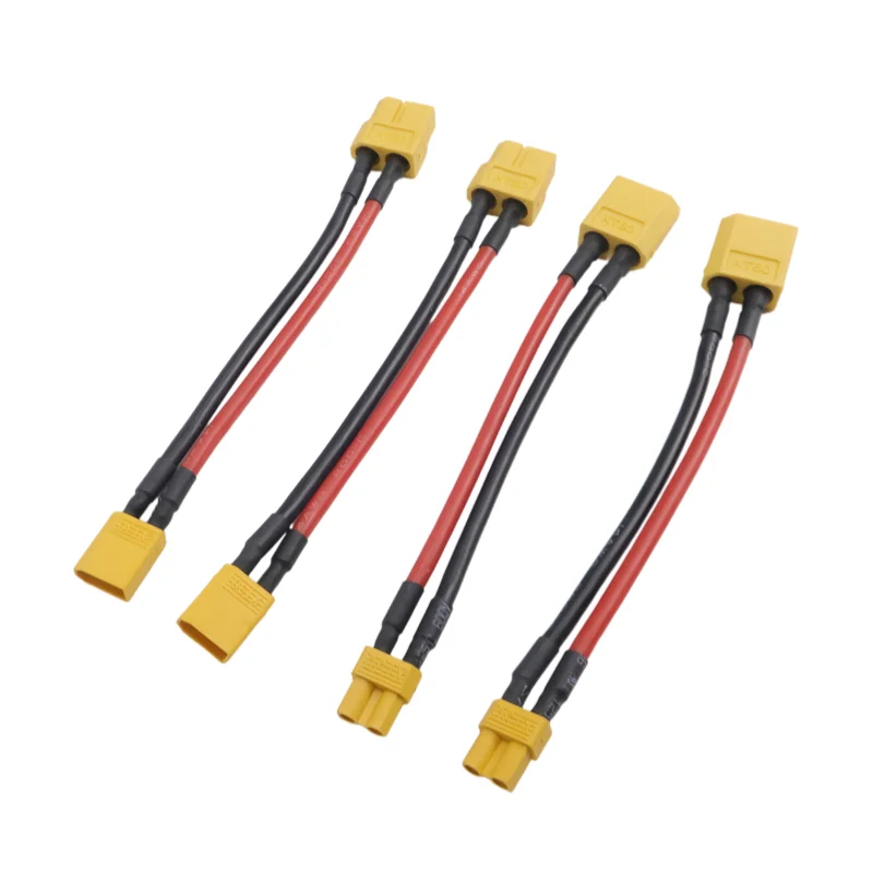 Conector XT60 a XT30 enchufe macho/hembra 10CM 14AWG Cable de silicona para cargador RC Quadcopter Dron FPV 4 Uds