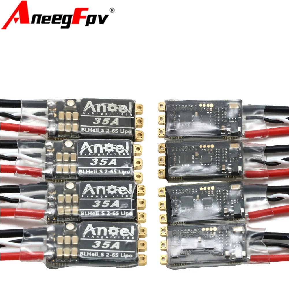 4/ 2 /1 قطعة Rc 35A 45A BLHeli_S ESC دعم 2-6S مصدر الطاقة DShot150/300/600 Oneshot125 لطائرة RC FPV كوادكوبتر بدون طيار