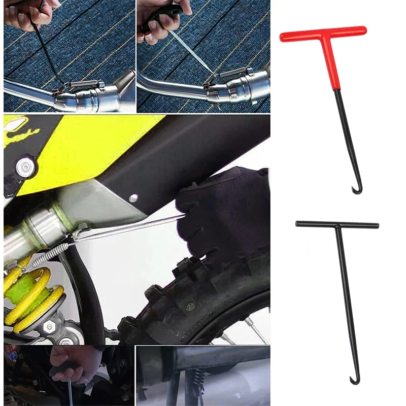 

1pc Motorcycle Exhaust Spring Hook T Shaped Handle Exhaust Pipe Spring Wrench Puller Installer Hooks Tool
