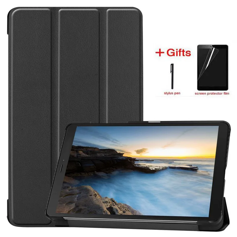 

Slim Smart PU Leather Case For Samsung Galaxy Tab A 8.0 2019 Funda Magnetic Cover For Samsung SM-T290 T295 T297 Case +Film+pen