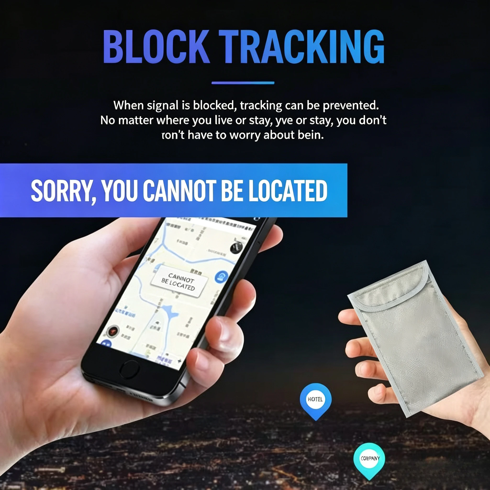 6.5 Inch Grid RFID Signal Blocking Pouch, Anti-Tracking Anti-Degaussing Radiation Shield Bag for Cell Phone & Car Key Fob