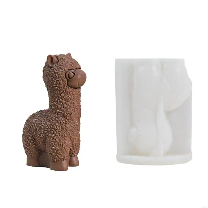 T21C Alpacas Silicone Mold DIY Table Ornament Tool Crafts Making Supplies