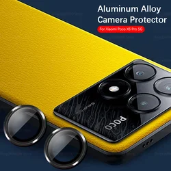 3D Camera Protector Glass For Xiaomi Poco X6 Pro 5G HD Tempered Glass Lens Metal Rear Ring On Poko Little X6Pro X 6 Pro 6Pro 5G