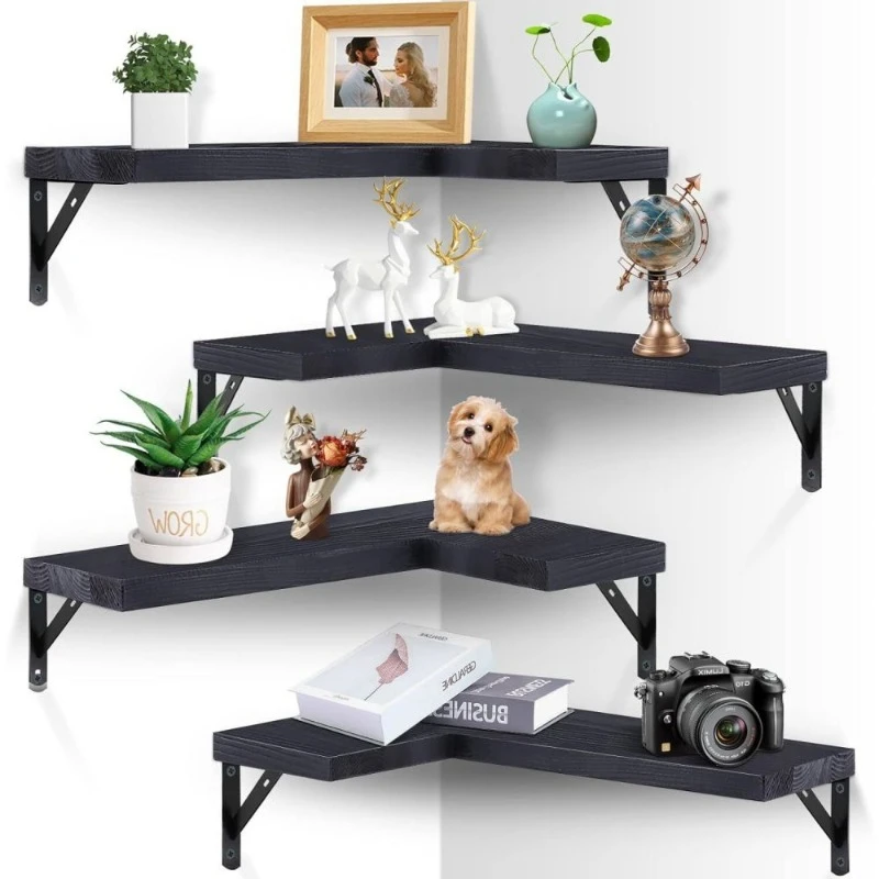 

Set Of 4 Display Shelves Storage Rack Wall Mount Floating Storage Nordic Organizer Cabinet Household Items Home Furniture