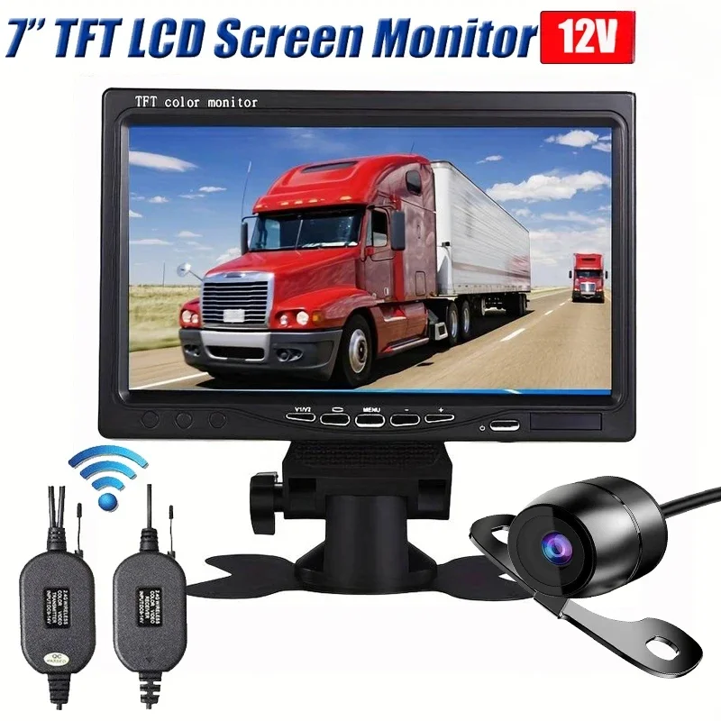 

7 inch Wireless Car Styling TFT LCD Screen Car Monitor Display for Rear View Reverse Backup Camera Car TV Display