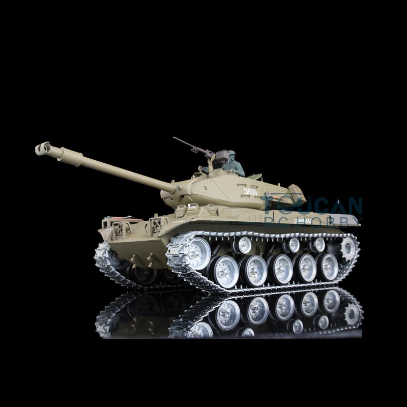 Stock américain HENG LONG 1/16 7.0 personnalisé Walker Bulldog RTR RC Tank 3839 pistes entièrement en métal roues unité de fumée BB jouets de tir cadeau