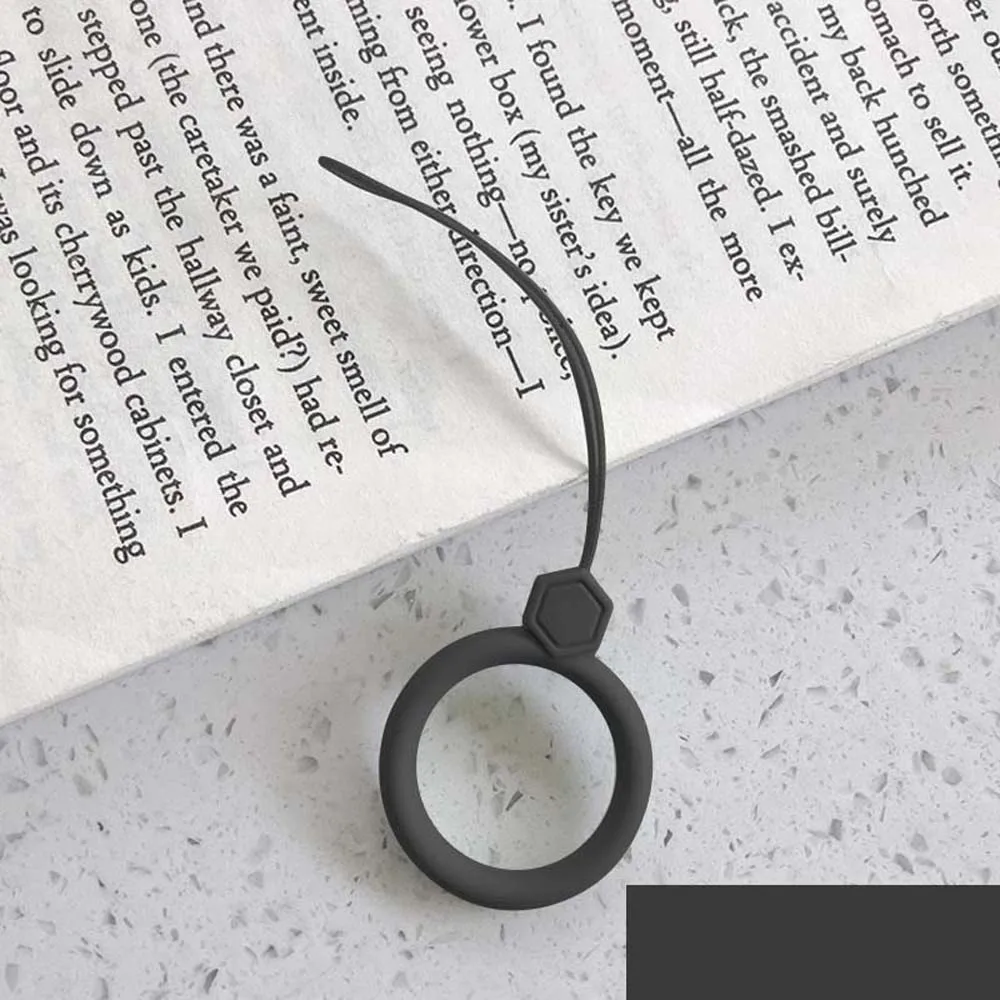 Simples corda curta silicone acessórios do telefone móvel chaveiro cordão resistente a estilhaços anel de dedo cinta do telefone alças chave