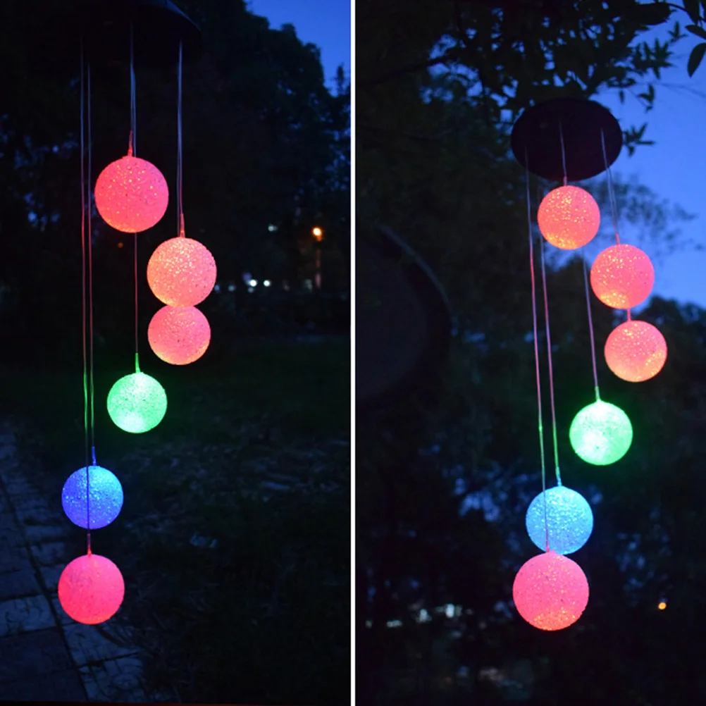 Solar Wind Chime Light Kleurrijke Gradient Particle Ball Regendicht Hangende Outdoor Garden Lamp Lights
