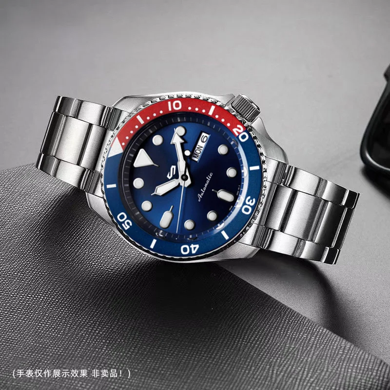 Seiko用ステンレススチールウォッチバンド,湾曲したエンド,リストストラップ,シルバー,ブラック,snkn67j,skx007,009, 20mm, 22mm