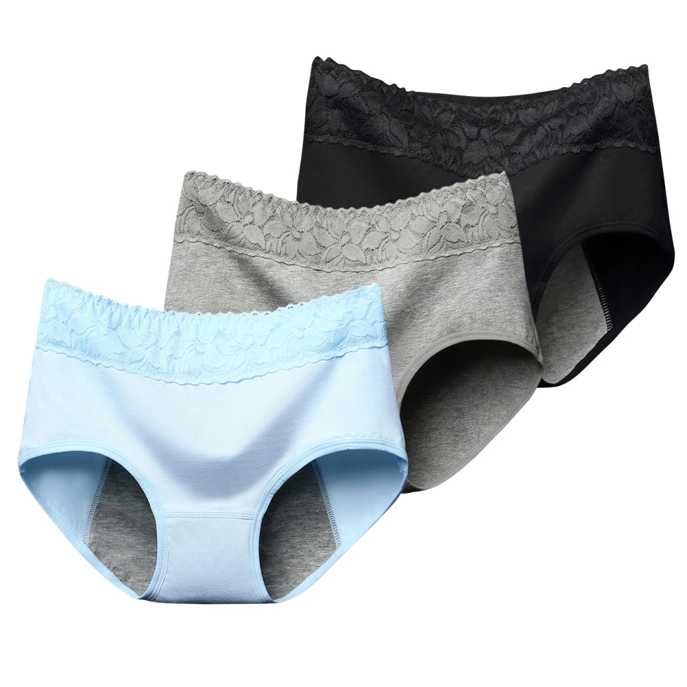 Menstrual Panties for Women Leak Proof Briefs Middle Waist Cotton Breathable Comfortable Physiological Period Underpants