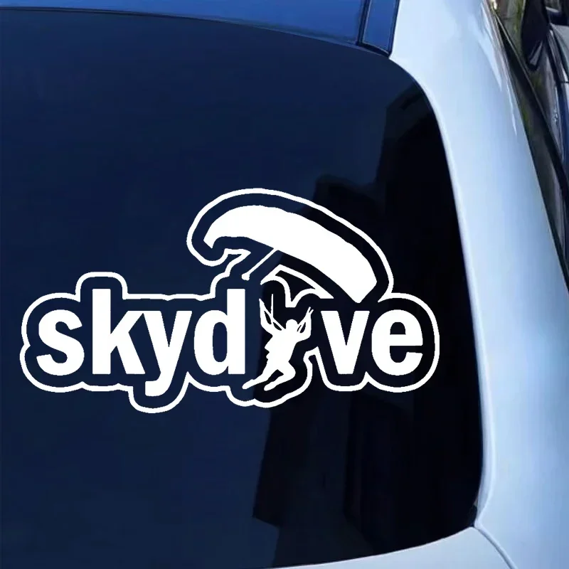 

skydive funny car sticker vinyl decal white/black for auto car stickers styling car decoration choose size 20cm*11cm