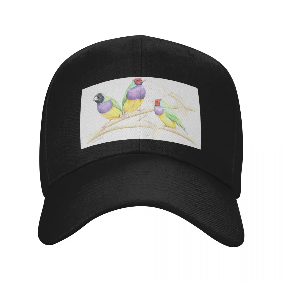 Gouldian Finches Baseball Cap Fishing cap Anime Sun Hat For Children Dropshipping For Women 2024 Men's