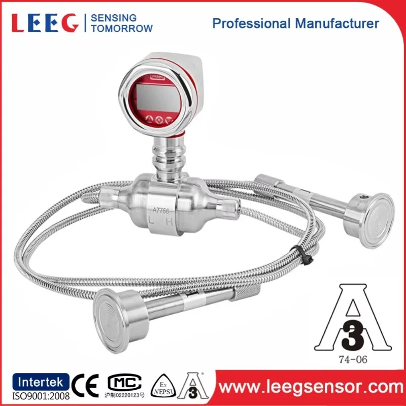 3-A  Certified Hygienic Stainless Steel Differential Pressure Level Transmitter IP67 Protection Designed For Food