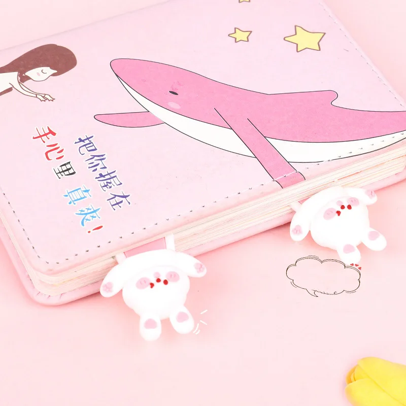 Cartoon Kawaii Fairy Tale Bookmark PVC Soft Glue Cute Rabbit Bookmark Student Reading Learning Stationery Creative Gift