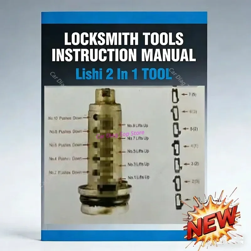 2026 hot selling newest  Lishi 2-in-1 Locksmith Tool User Manual Book Instruction Guide for Automotive Locks And Keys