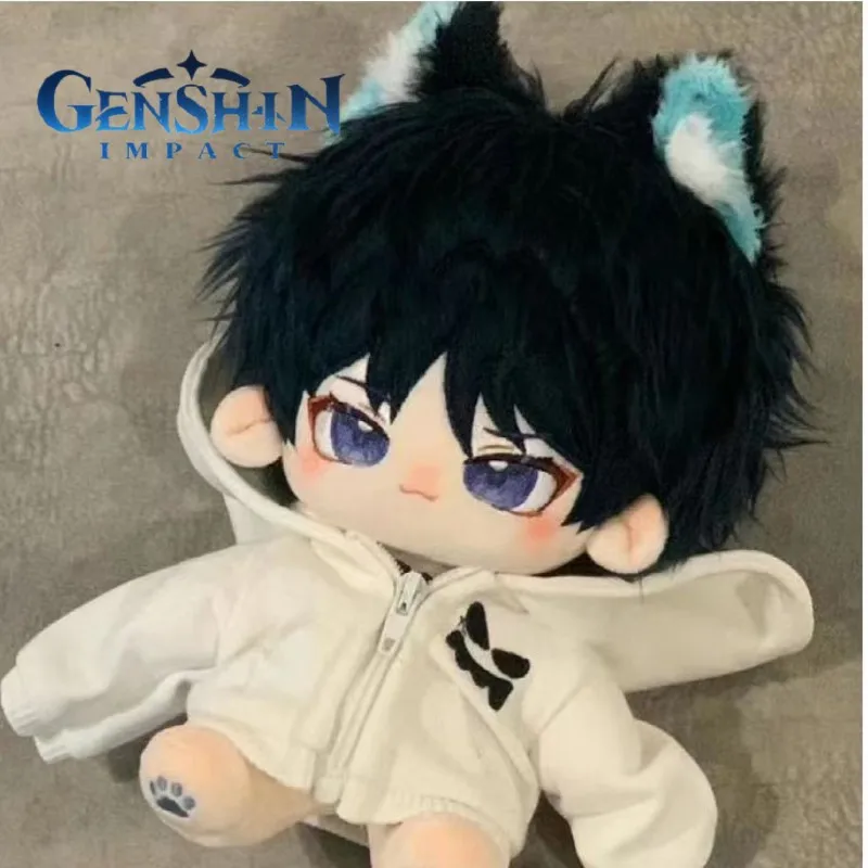 Juguetes de peluche Genshin Impact para niños, muñecos de peluche genuinos de 20cm, Scaramouche Wanderer, figura de decoración, vestido de peluche