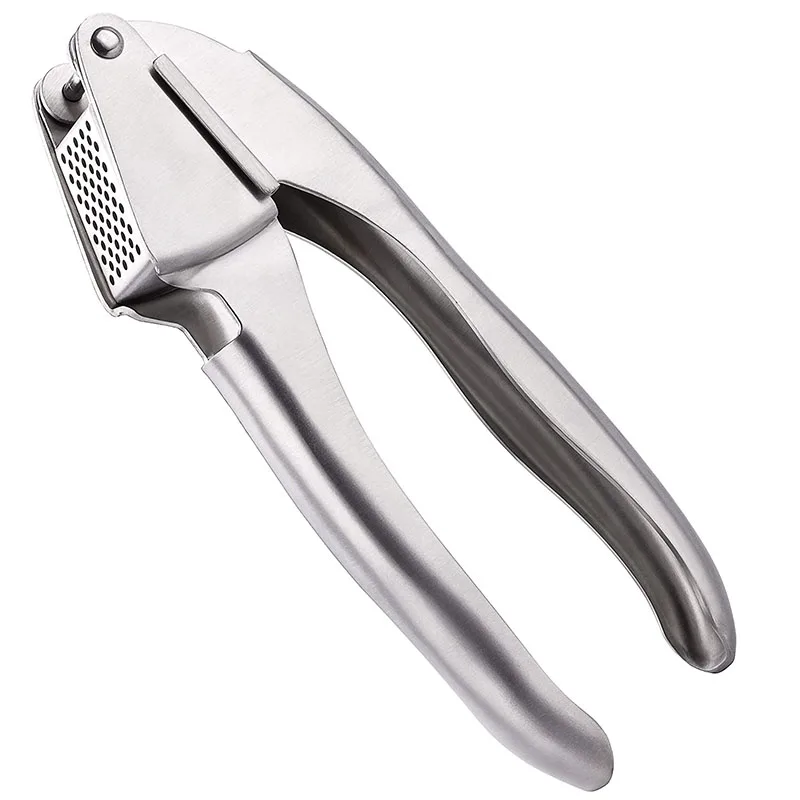 Professional Garlic Press Stainless Steel, Rust-proof Garlic Crusher Mincer, Easy Squeeze & Clean Garlic Peeler