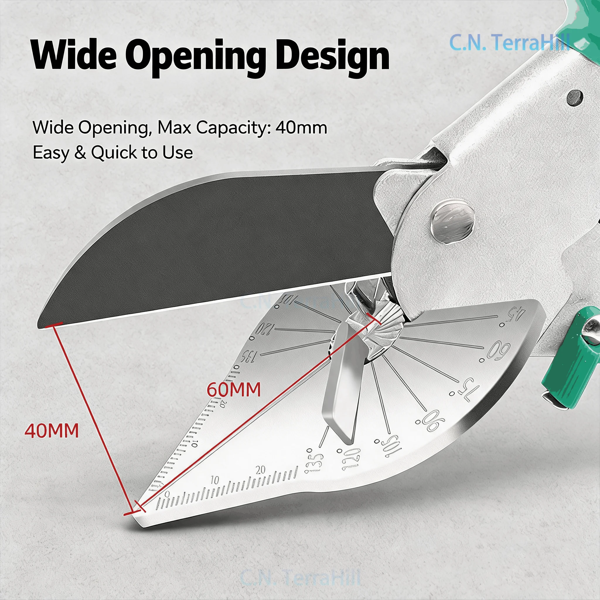 Electrician Wire Duct Scissors 45 Degree Angle Cutter, Multi-Function Clip Helper, Woodworking Trim Scissors 90 Degree Folding