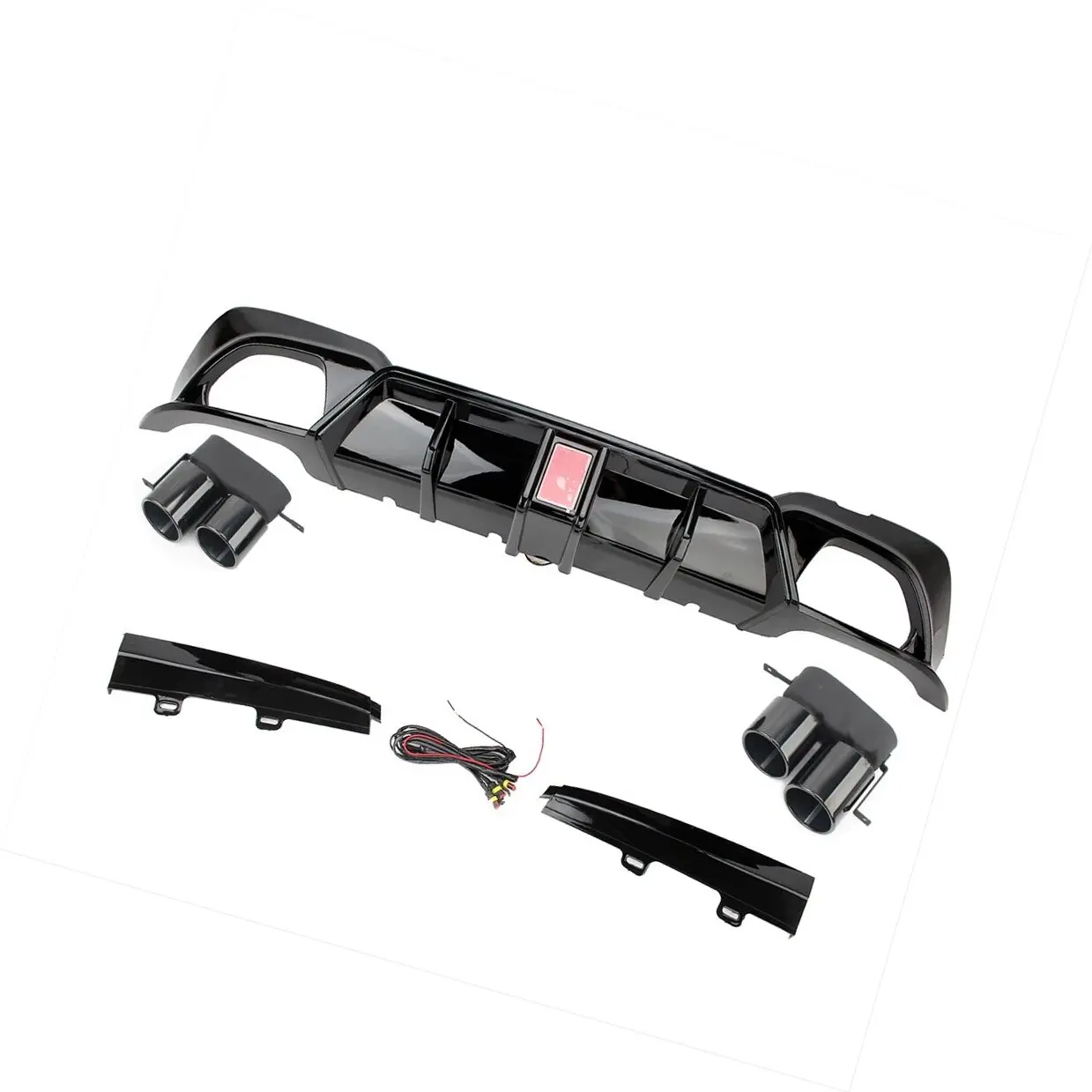 Auto Styling Achterbumper Protector ABS Materiaal Diffuser Lip Fit Voor BMW 3 Serie G20 G28 330i M340i 2019-2022 Gloss Zwart